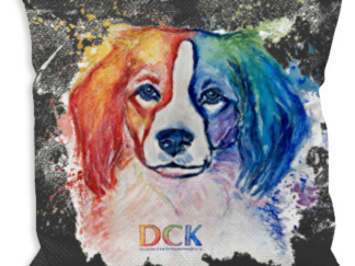 Kissen DCK KOOIKERKUNST popart, schwarz